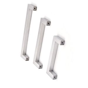 Brushed Chrome Silver Stainless Steel 201 Furniture Handle Pulls 224mm