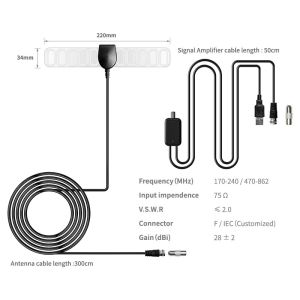 28dBi High Gain Uhf Best Wireless Caravan 4k Wall Mount Vertical Active Tv