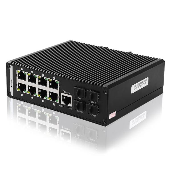 8 Port Gigabit Industrial Unmanaged POE Switch 4 Gigabit SFP Switch