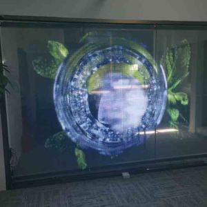 Flexible LED Transparent Film Screen Easy Installation For Advertising LED Panel