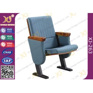 Quality Molded Foam Low Back Auditorium Seat Chairs With MDF Writing Pad Spring Return for sale