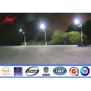 Hot Dip Galvanized Street Light Poles With Single Arm Highway 8m Steel Poles