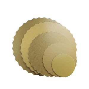 8 Inches Round Silver Gold Embossed Foil Cake Boards