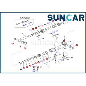 707-99-72061 7079972061 Boom Cylinder Seal Kit For PC490-10 PC490LC-10 Komatsu