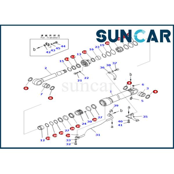 707-99-72061 7079972061 Boom Cylinder Seal Kit For PC490-10 PC490LC-10 Komatsu