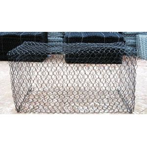 80x100mm Gabion Wire Mesh For Slope Protection / PVC Coated Filled Gabion