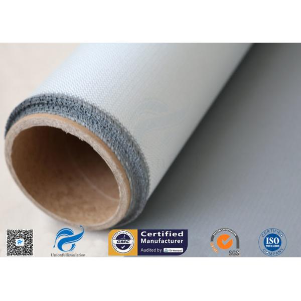 Colored Silicone 1 Side Coating Fiberglass Fabric Heat Insulation 15oz Gray