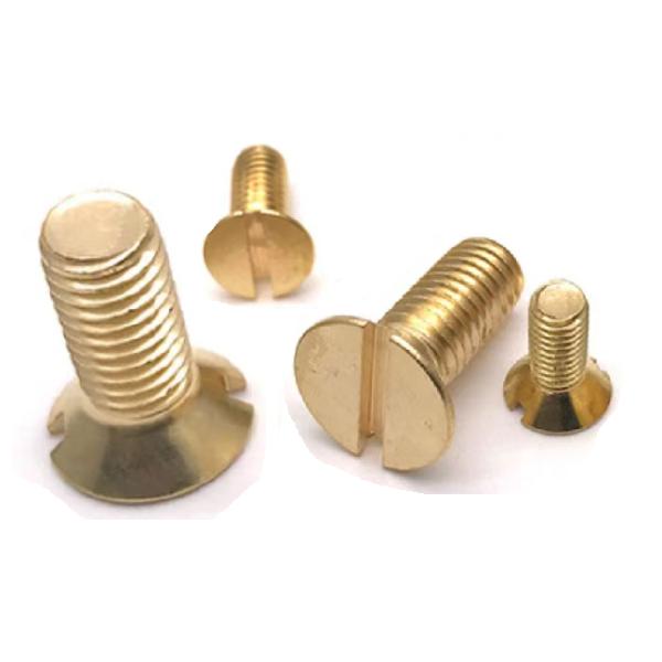 DIN Countersunk Head Screws / Brass H62 M1 - M20 Slotted CSK Head Bolt