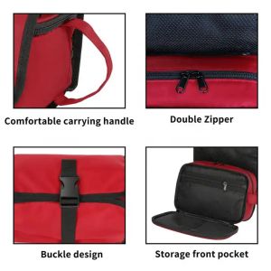 Zipper Closure 2l Hanging Travel Toiletry Bag For Women