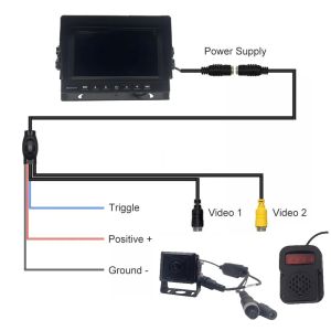 7 Inch Ai Active Blind Spot Car Detection TFT Car Monitor Camera BSD System For