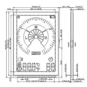 OEM ODM Black Background VA LCD Display Hygrometer Thermometer Display