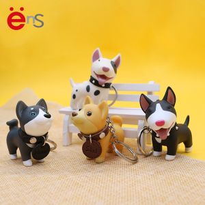 Dog Shape Promotional Plastic Keychain Non Phthalate PVC PU material