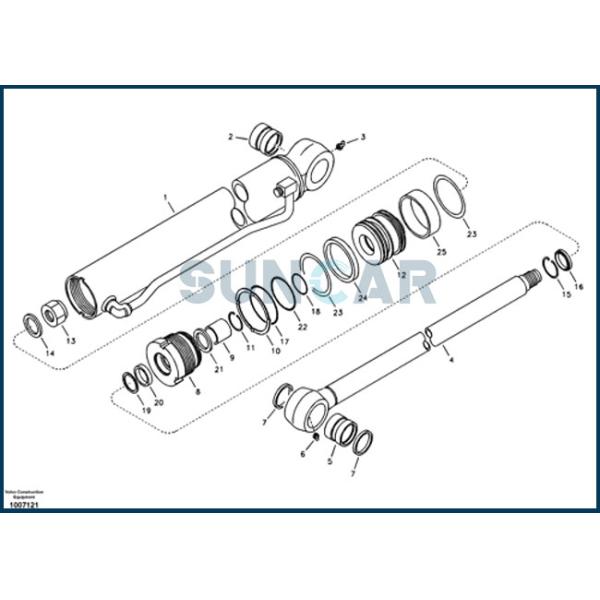 VOE 14589150 VOE14589150 SUNCARSUNCARVOLVO Bucket Cylinder Service Kit EC55B EW55B EC55C