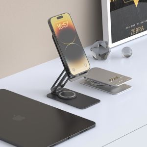 Metal Desktop Cell Phone Stand Holder Foldable Adjustable