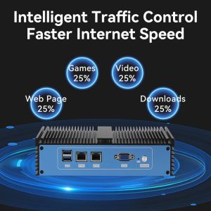 Celeron Router Mini Computer With DDR4 16GB RAM Fanless Cooling Method