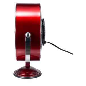 Decorative 9 inch Retro Desk Fan Brushed Nickel 2 Speed Air Cooling