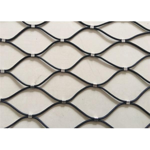 Black Oxide Decorative Stainless Steel Mesh Ferrule Architecture Rope Netting