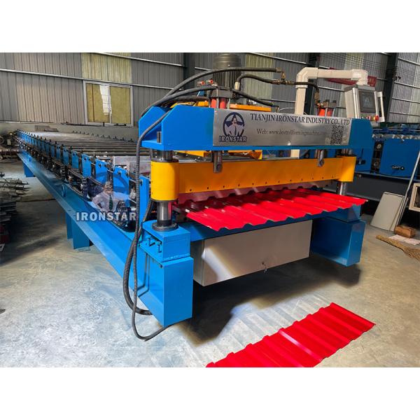 C18 Trapezoidal roofing sheet roll forming machine for Azerbaijan