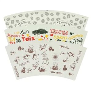 Biodegradable PLA Coated paper cup fans with waterproof and Greaseproof