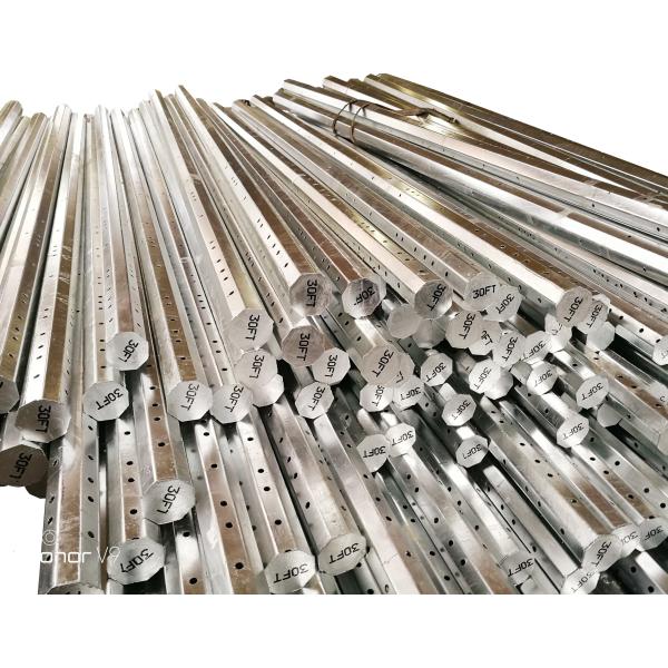 30ft 9150mm 15kv Transmission Line Galvanized Octagonal Steel Pole