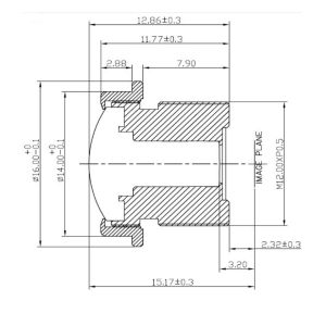 1/4" 1.8mm wide angle S mount lens ,HFOV130 degree, F2.5 , good for Aptina