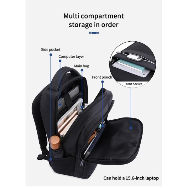 Factory direct sales custom logo durable with USB Travel School Bag Laptop business backpack