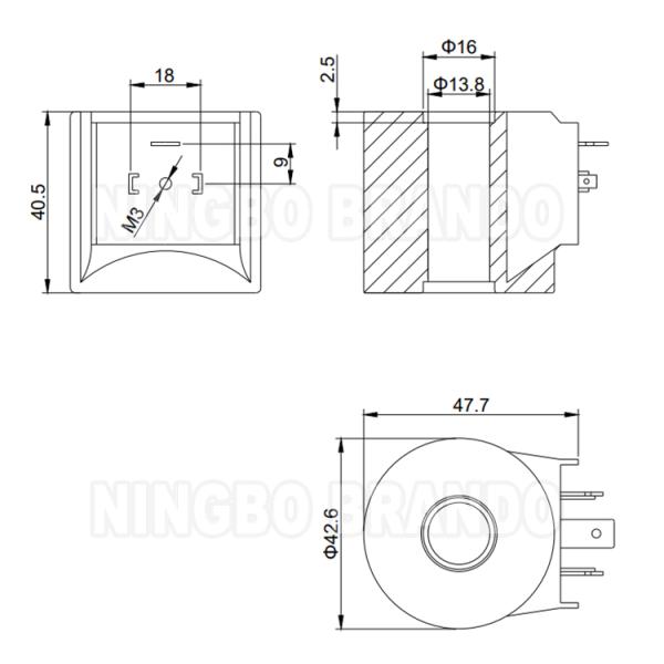 CEME Type 9934 Steam Iron Solenoid Valve Coil 12VDC 24VDC 110VAC 220VAC 20VA 24W