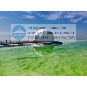 China 0.5kn/Sqm Geodesic Glamping Dome Tent With Zinc Plated on sale