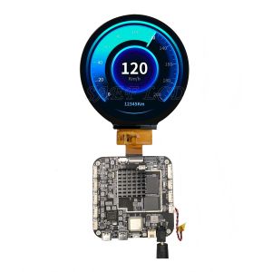 Quality 3.4 Inch Round TFT LCD Advertising Media Monitor With Android RK3566 for sale