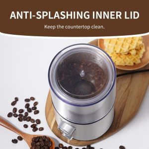 Multifunctional Electric Coffee Grinder UK Plug 80g Capacity with Removeable