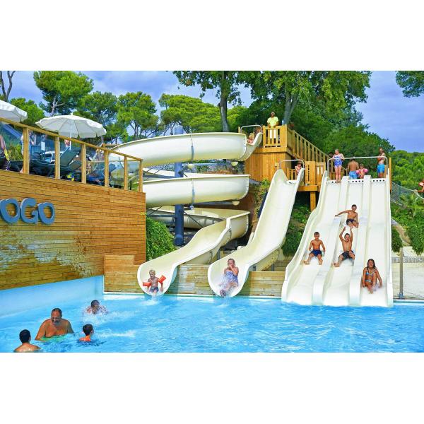 Commercial Swimming Pool Water Games Equipment Fiberglass Slide For Adults