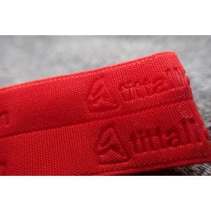 Red Embossed Sportswear Woven Band