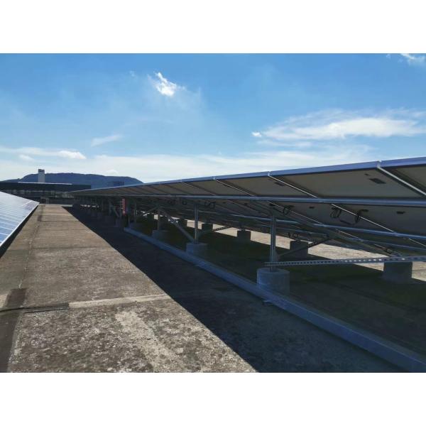 Buy HDG Steel Ballasted Solar Mounting Systems Photovoltaic Flat Roof Racking at wholesale prices