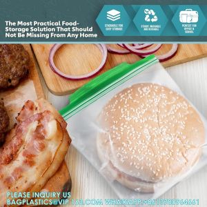Leakproof Freshness-Lock Sandwich Bags With Food-Safe Zipper Storage Bags For