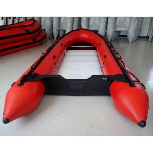 V Type Hypalon Tube Yachts Aluminum Floor Foldable Inflatable Boat For 10