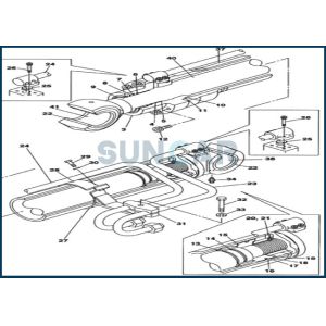 China LZ008130 Boom Cylinder Seal Repair Kit For CNH CX240B  CX250C on sale