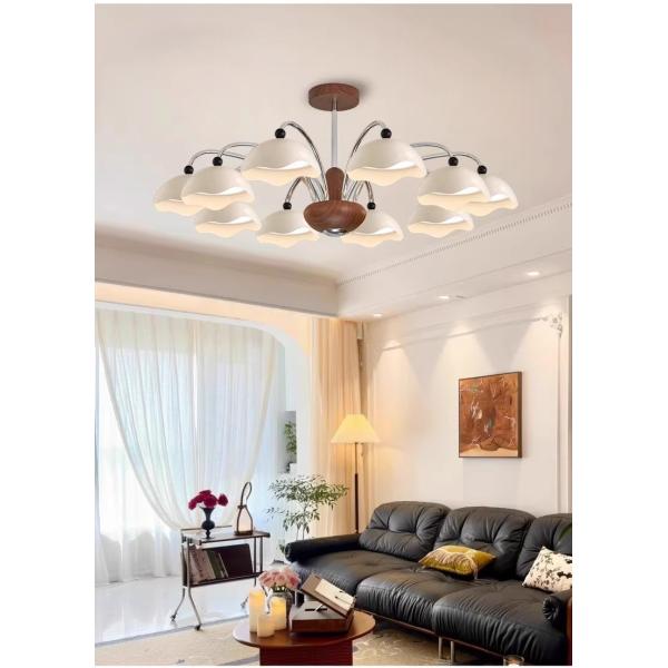 JYLIGHTING French Style Study Eggshell Chandelier Nordic Living Room Lamp Medieval Modern Dining Room Bedroom Pendant Light