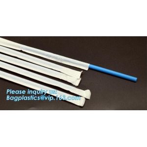 Biodegradable and compostable food grade PLA plastic drinking straw, individual