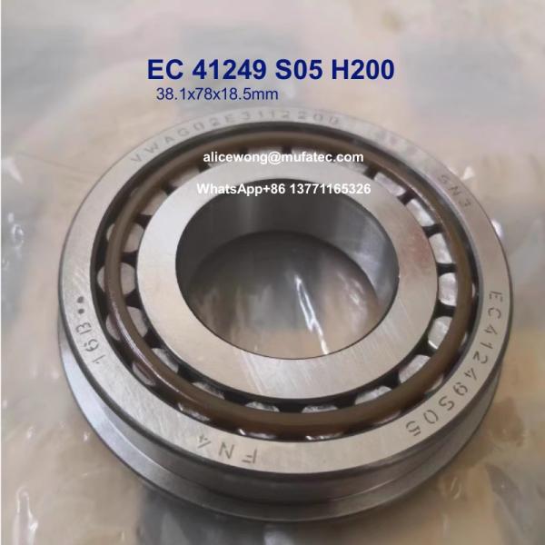 Automotive Gearbox Bearings EC 41249 S05 H200 38.1x78x18.5mm Tapered Roller Bearings With Nylon Cage