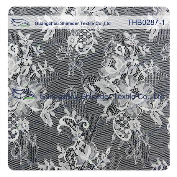 Light Two-tones Colors Polyester & Nylon Chantilly Lace for Wedding & garment dress