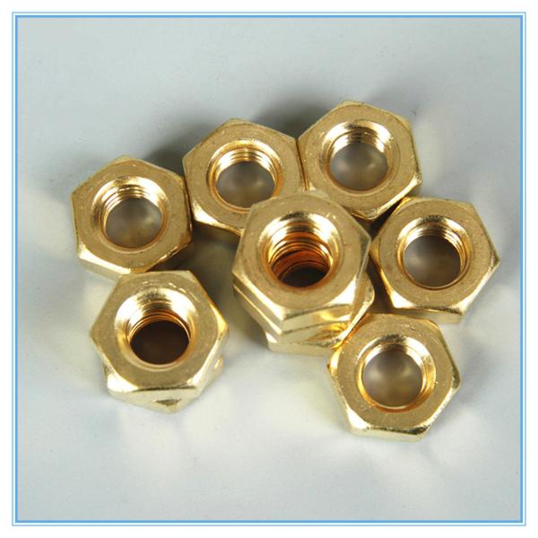 Brass Hex Nuts Copper Fasteners Din934 Hex Nuts With Stock