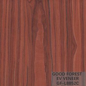 Engineered Veneer Santos Rose Wood Crown Cut Customized Service