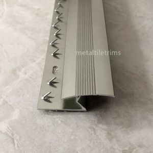 Shiny Champagne Zig Zag Carpet Transition Strip With Gripper Punching