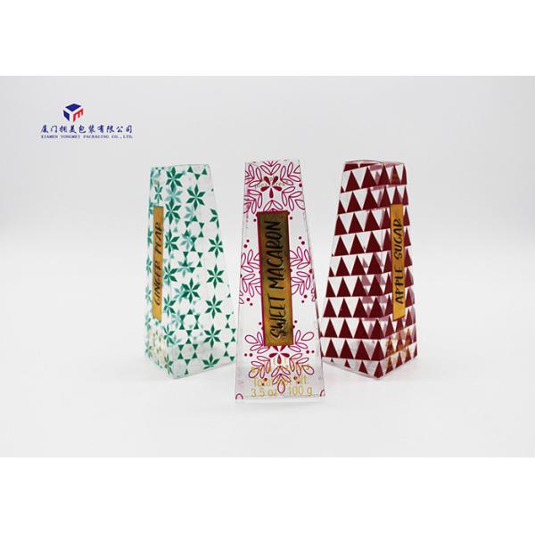 Buy Trapezoid Custom Printed Plastic Boxes Clear Plastic Box For Gift 0.3mm Thickness at wholesale prices