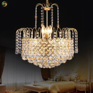 JYLIGHTING European Luxury Classical Crystal Chandelier Restaurant Lamp Round