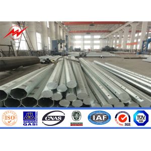 240kv Metal Electric Power Transmission Line Poles 18m For Steel Tower