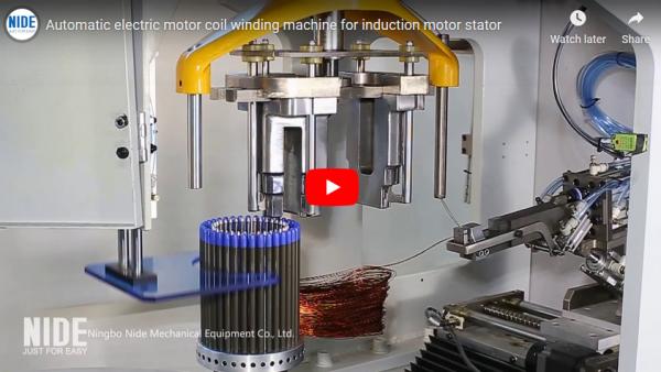 automatic electric motor stator coil winding machine video
