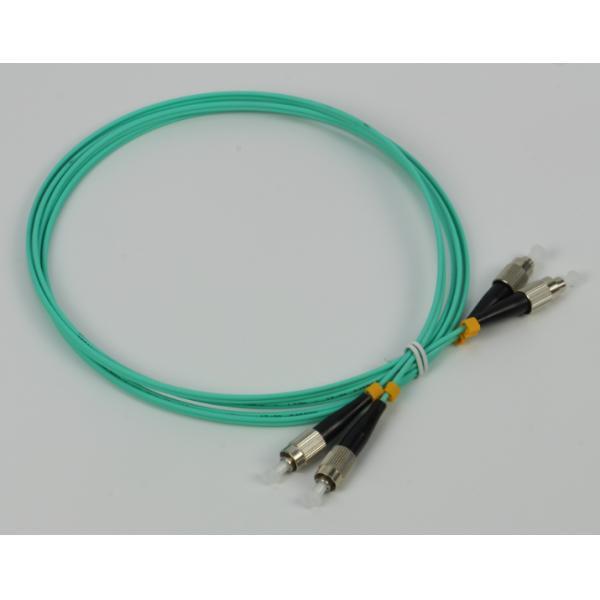 FC Duplex 2.0mm OM3 50/125um Fiber Optic Patchcord LSZH PVC Aqua