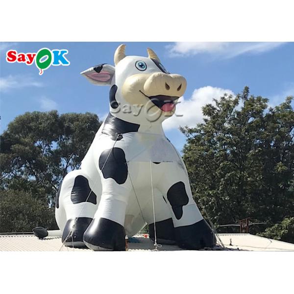 Buy PVC Tarpaulin Lifesize Inflatable Milk Cow For Farm Decoration at wholesale prices