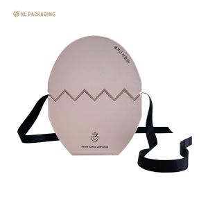 XL Packaging Custom Luxury Boxes Fancy Pink Egg Shaped Chocolate Paper Gift